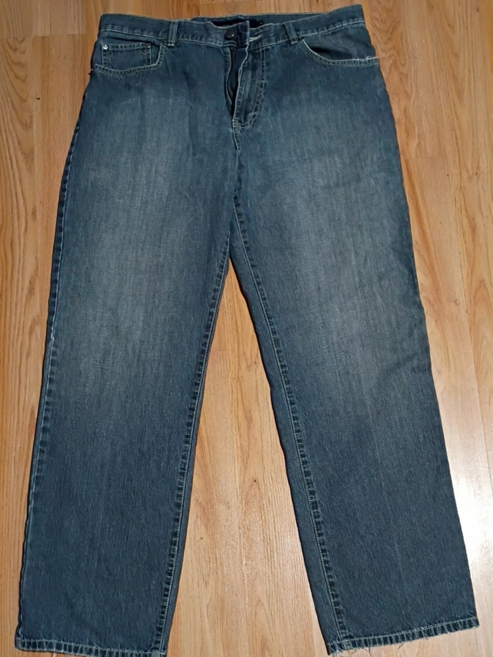 Calvin Klein Classic Mens Dark Blue Straight-Leg Jeans